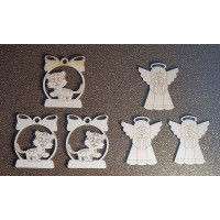 Holz Weihnachtschmuck Set