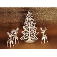 Weihnachtsbaum klein mit 3 Zierelchen